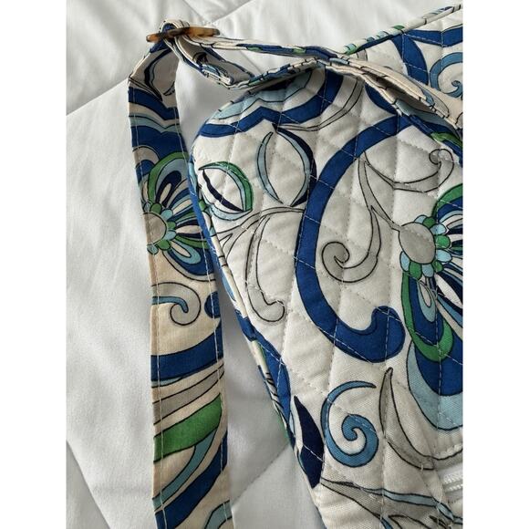 Vera Bradley "Mediterranean White" Crossbody Hipster Quilted Cotton - Picture 12 of 13